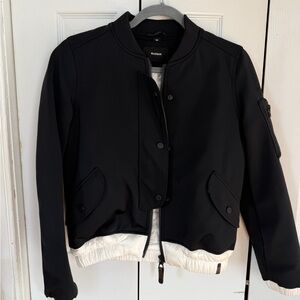 RUDSAK Black Cropped Bomber Jacket